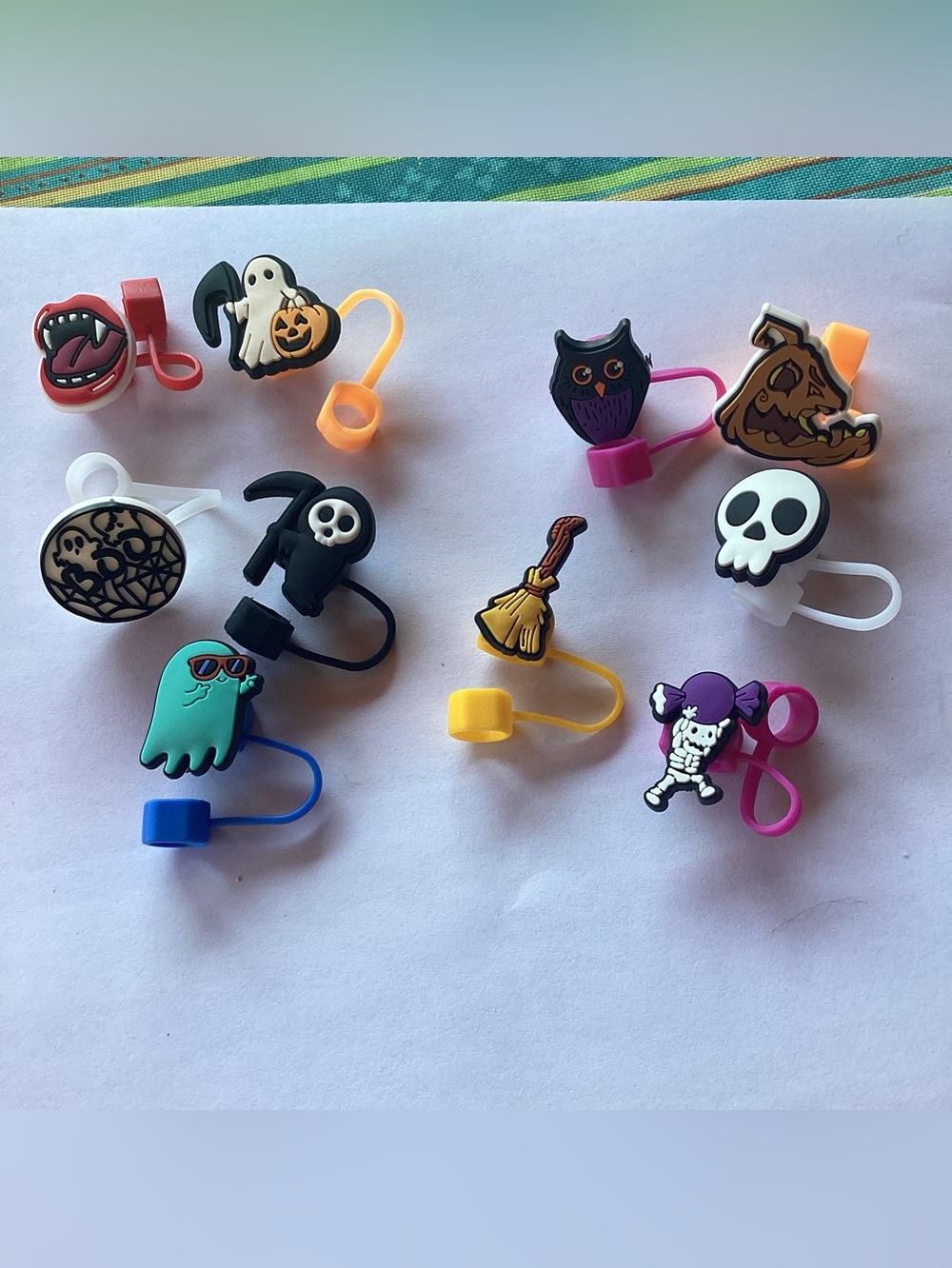 Halloween Straw Toppers - set of 10